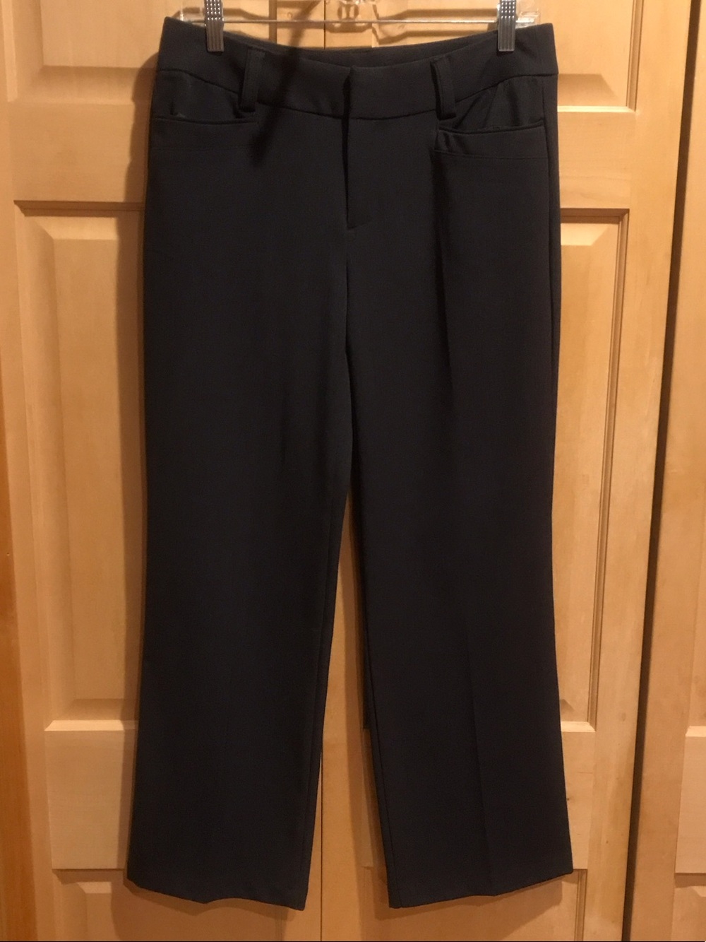 New Christopher & Banks Charcoal Grey Straight-Leg Dress Pants